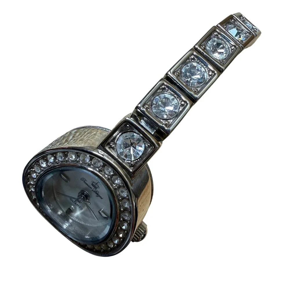 Premier‎ Designs Sophistication Watch Silver Tone Crystal Link NOT TESTED